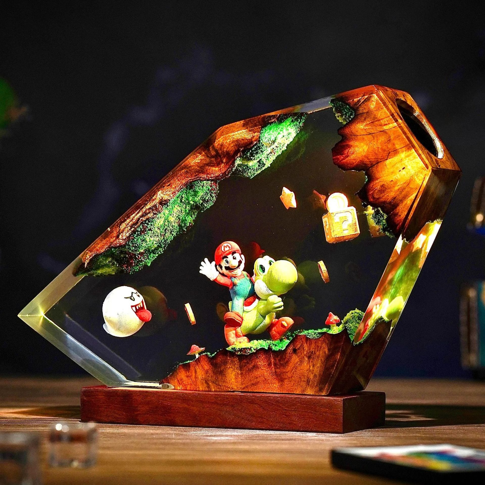 Mario and His Friend Jesse Resin Lamp